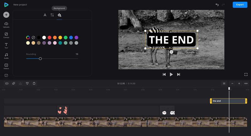 Add text to video with animated stickers