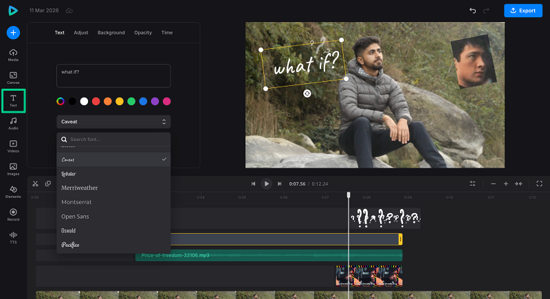 Add text to video with GIF