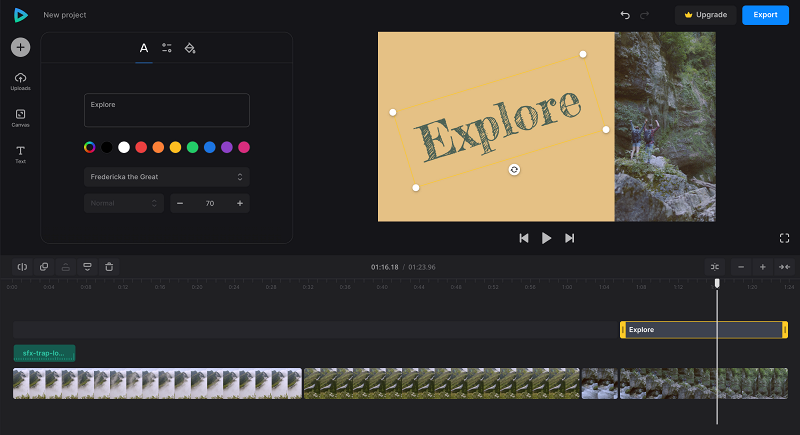 Add text to vlog video
