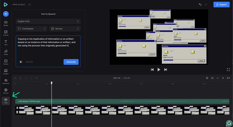 Add tts to make screen record with sound