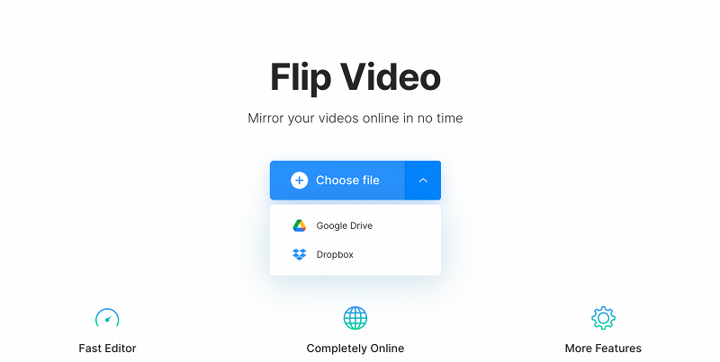 Add a video you want to flip using Clideo