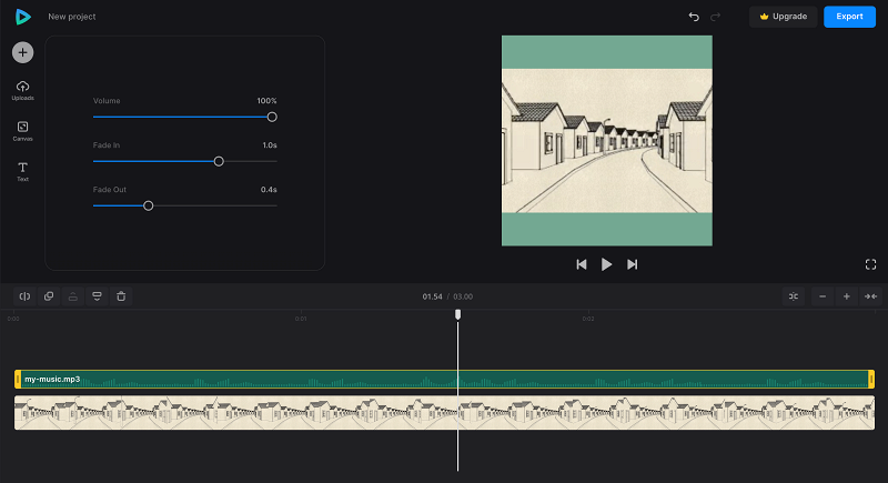 Adjust audio on converted GIF to MP4