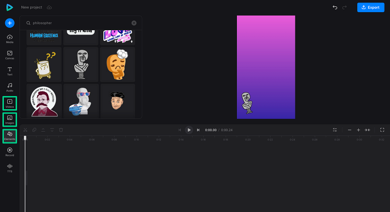 Modify the background of a text video Adjust background for text video