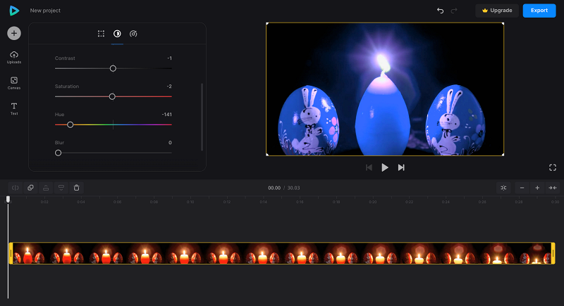 Adjust colors in Happy Easter video