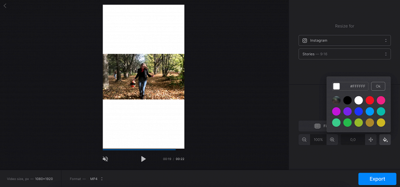 Adjust file created from horizontal video to vertical Edit file created from horizontal video to vertical