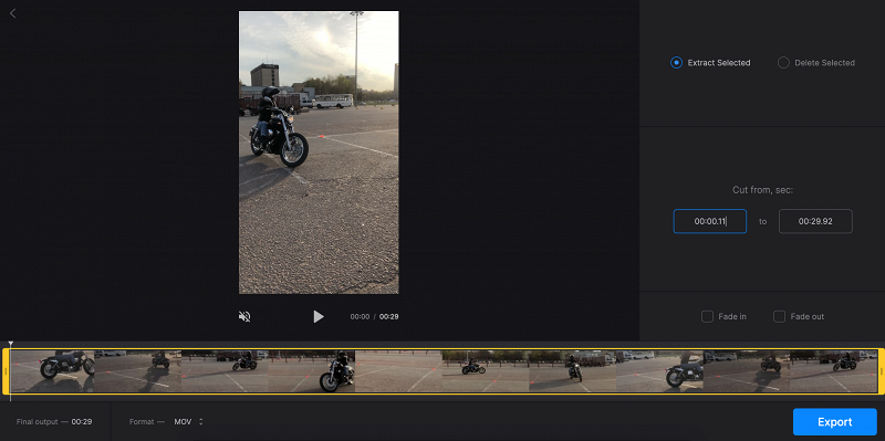 Trim Twitter video for MP4