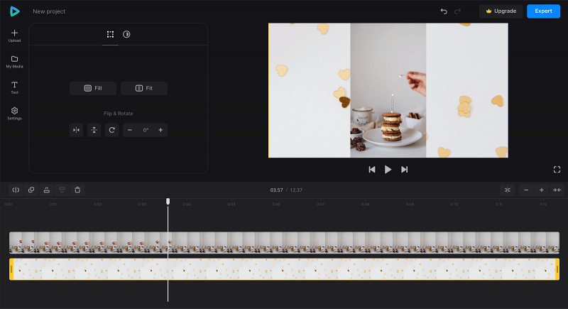 Adjust vertical video and background image
