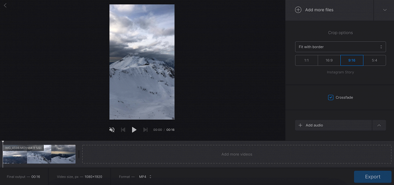 Add more videos and adjust video mashup settings