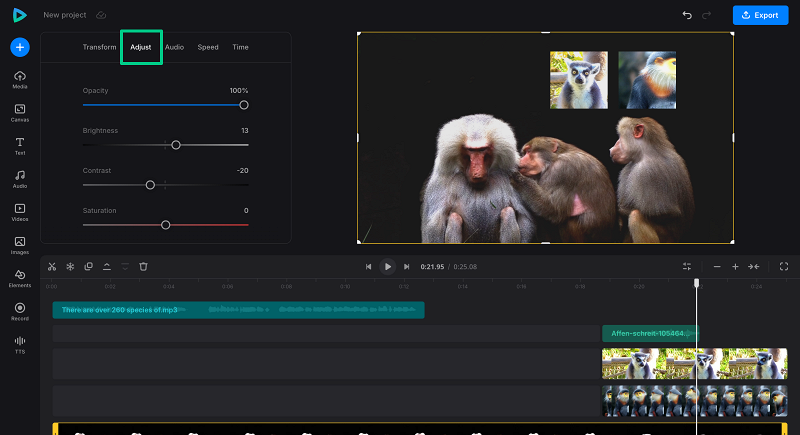 Adjust video on top of video