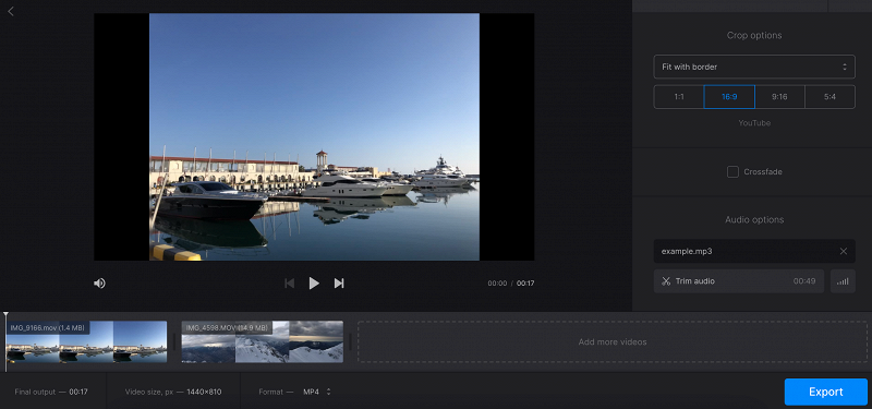 Trim and adjust volume of audio for YouTube