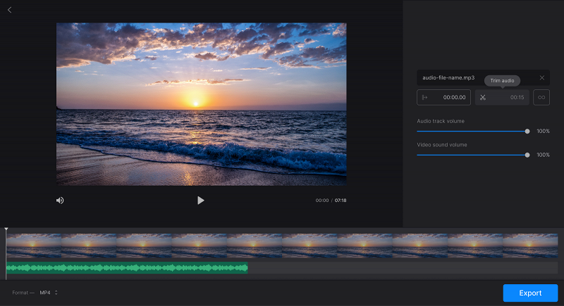 Adjust video with replaced audio