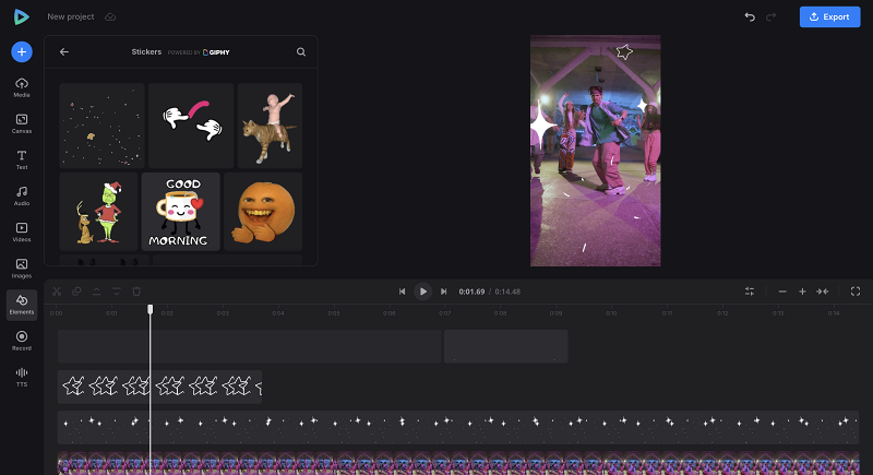 Arrange assets in a viral TikTok video