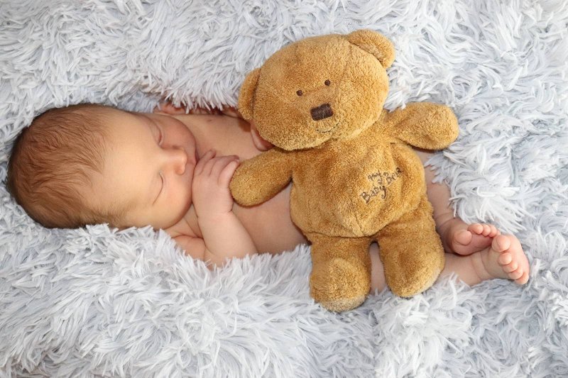 Baby photoshoot with toy example