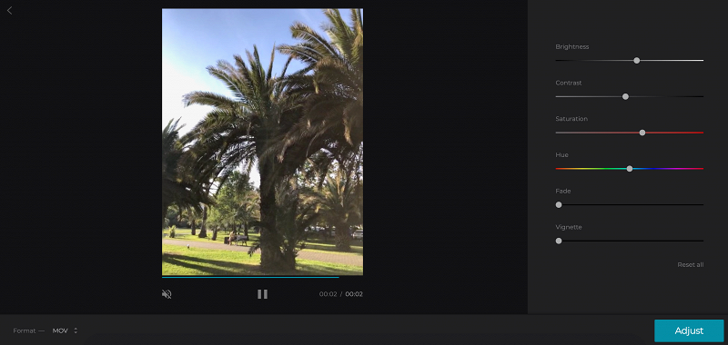 Make your video brighter and change other settings