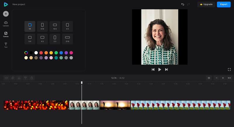 Change aspect ratio for happy birthday video