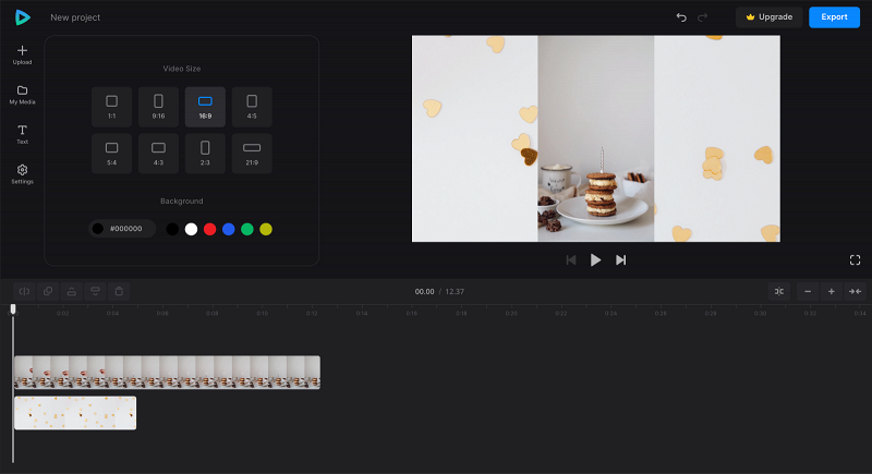 Change aspect ratio for vertical video with background image