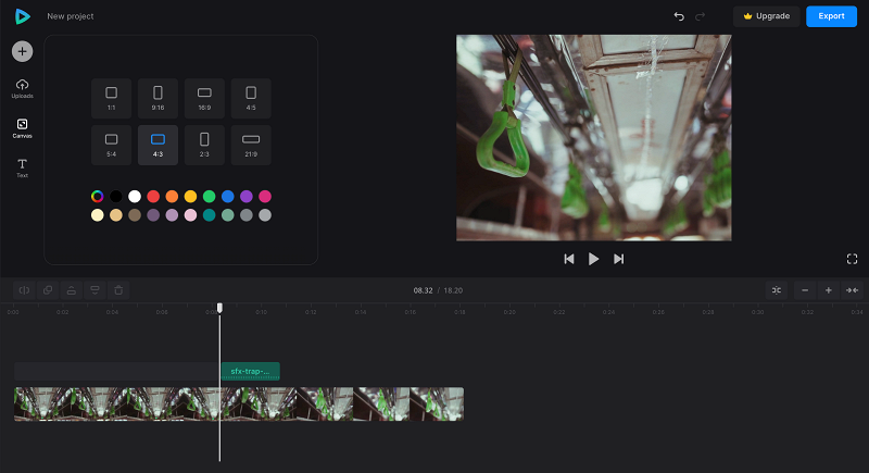 Change aspect ratio for video with sound effects