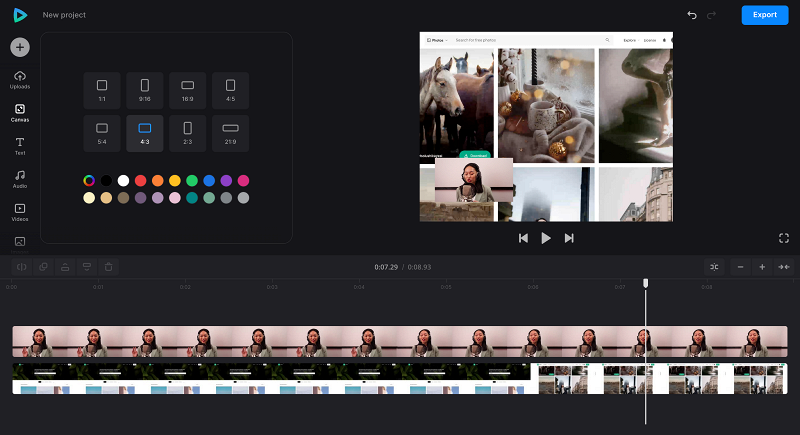 Change canvas for video with picture in picture