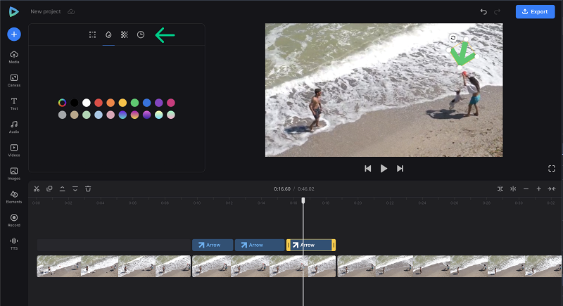 Change color for arrow overlay