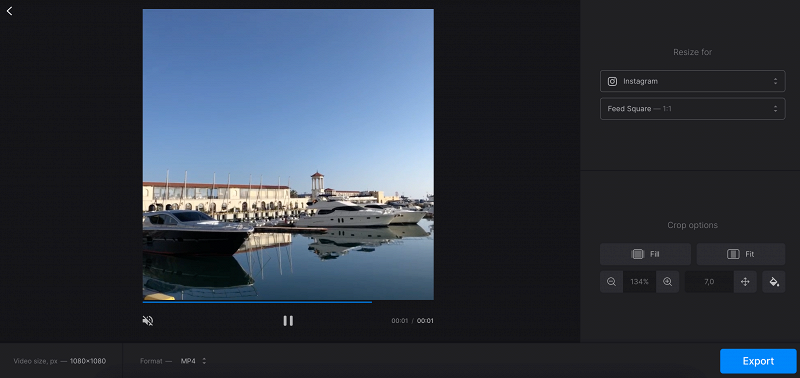 Adjust aspect ratio for Instagram