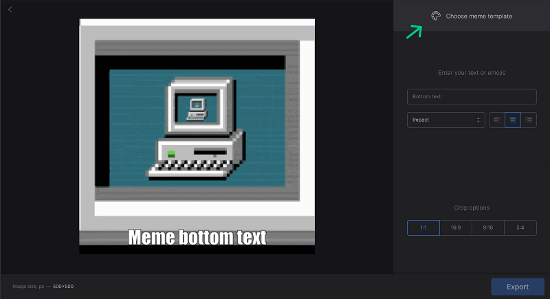 Change meme generator template