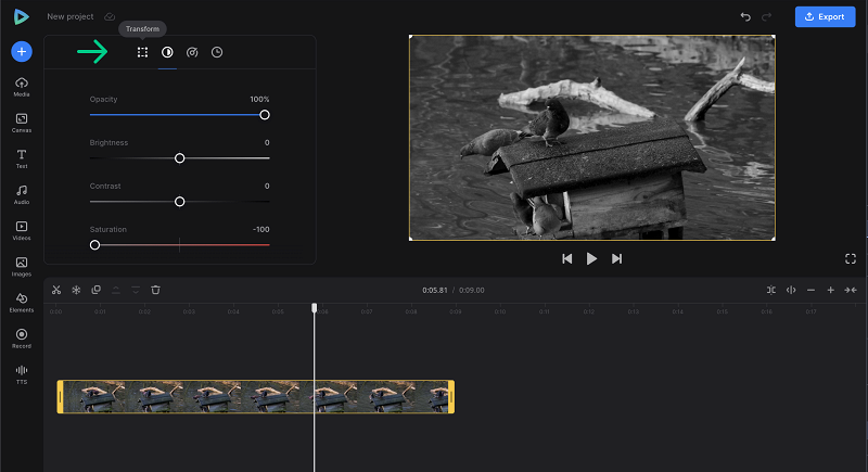Change settings after splitting video