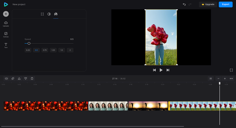 Change speed in happy birthday video