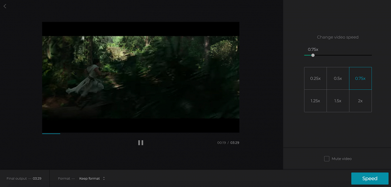 Slow down your YouTube video by choosing the speed