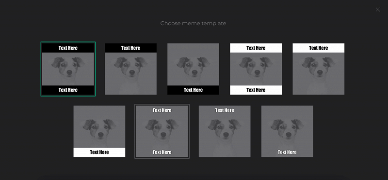 Choose one of two templates
