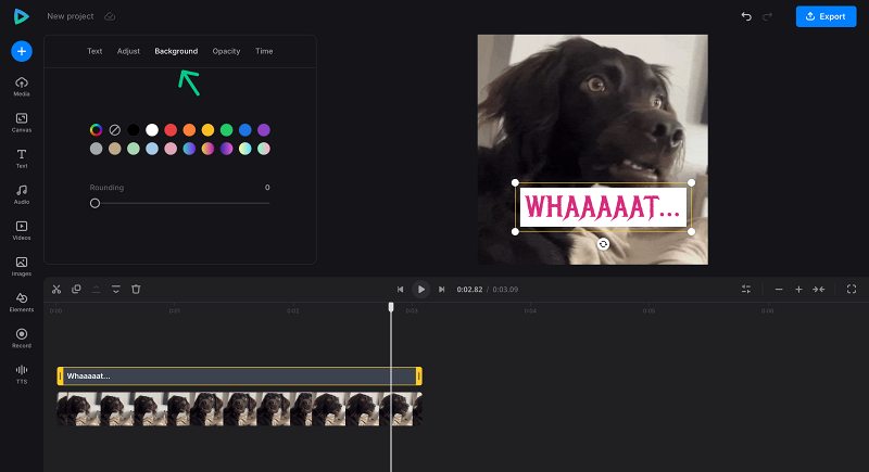 Change text background color in GIF