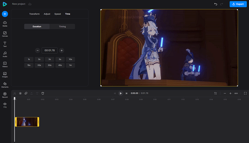 Edit GIF file settings Clideo GIF duration