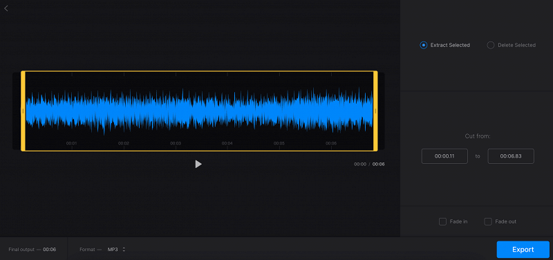 Convert video to audio