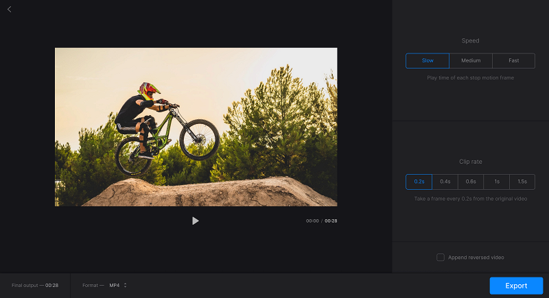 Convert video to stop motion
