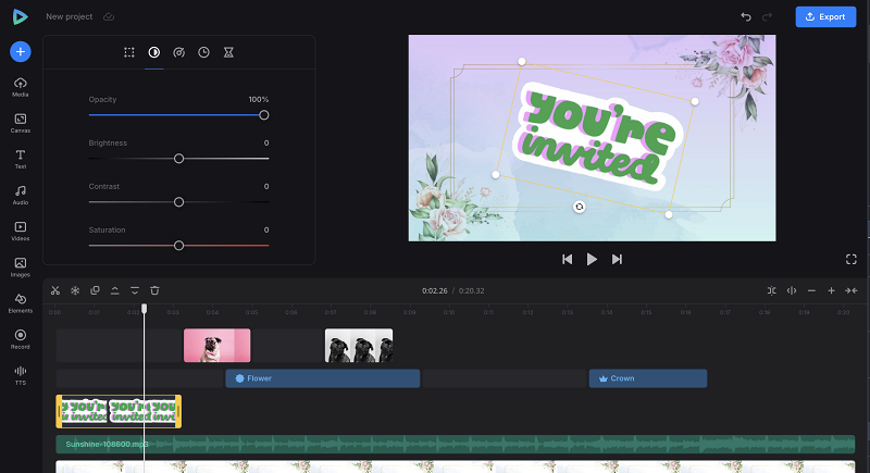 Create an invitation video