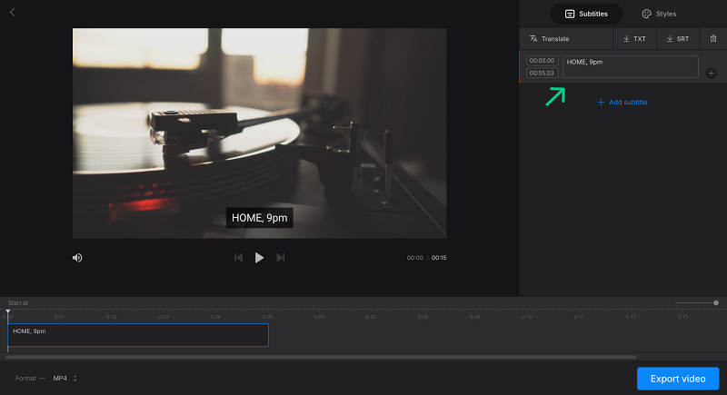Create forced subtitles