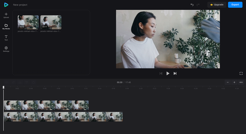 Create project with about me video Create introductory video