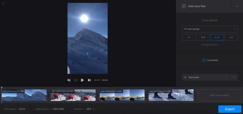 Create jump cut effect with Clideo