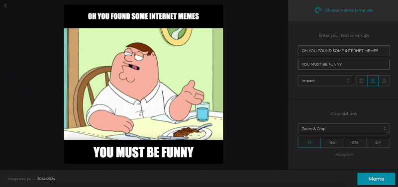 Create a funny Twitter meme