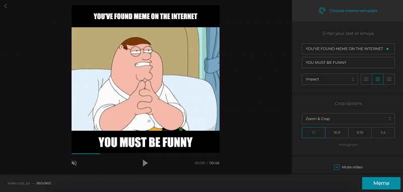 Make YouTube video meme