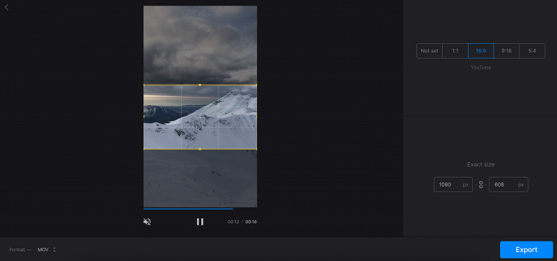Crop vertical video to horizontal Crop vertical video to make it horizontal