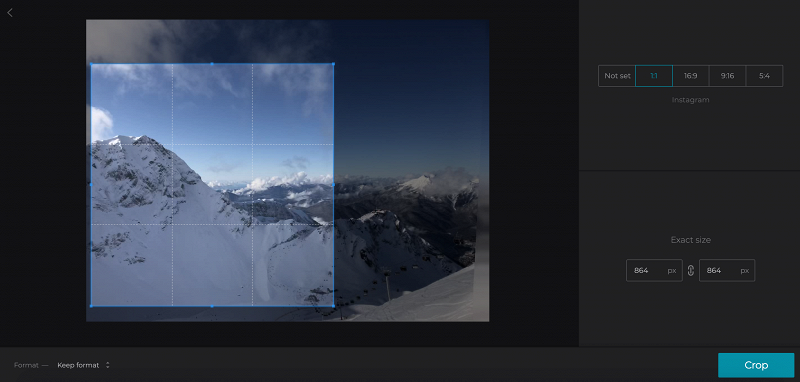 Crop video to square to fit any social media