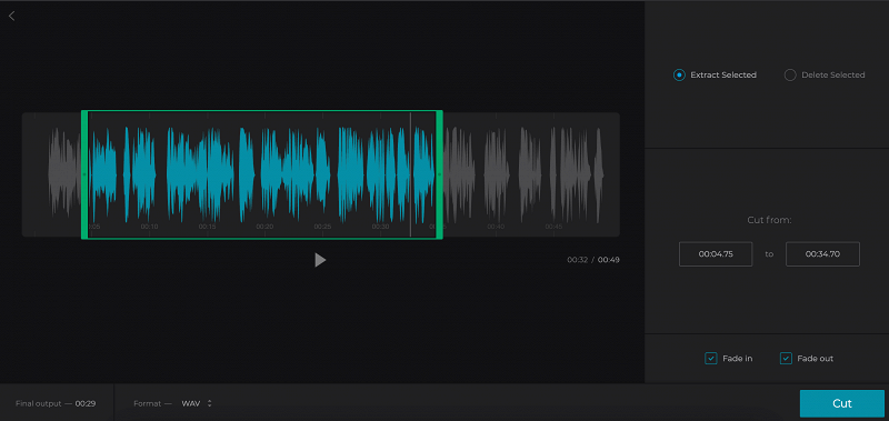 Create a ringtone by cutting your audio