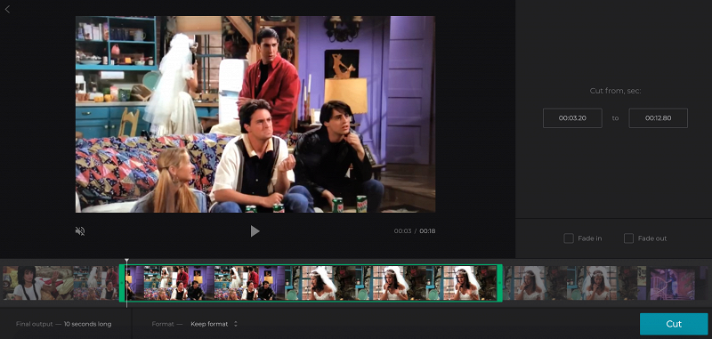 Trim the video for Instagram by choosing the length