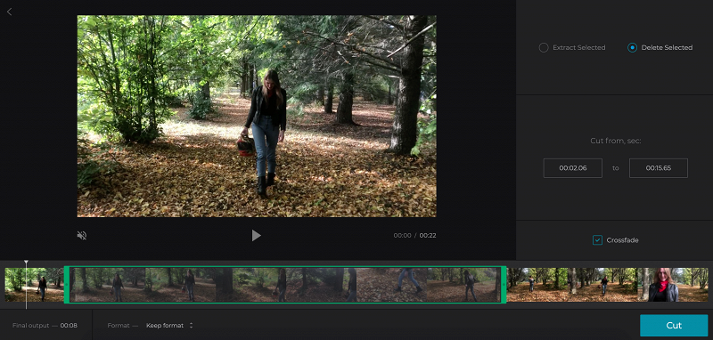 Cut out part to make video shorter for Instagram