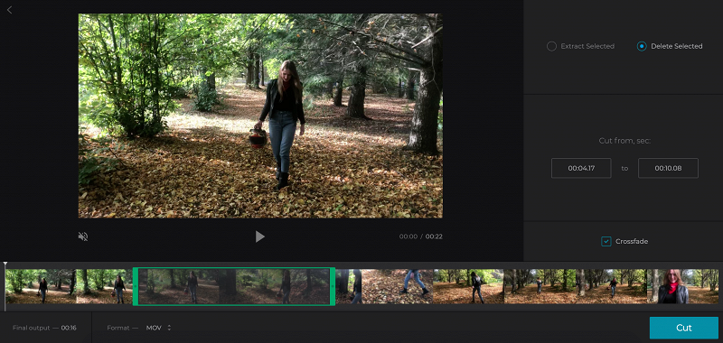 Cut out part of video on Windows 10