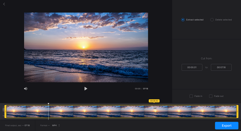Trim video to convert from MOV to MP4
