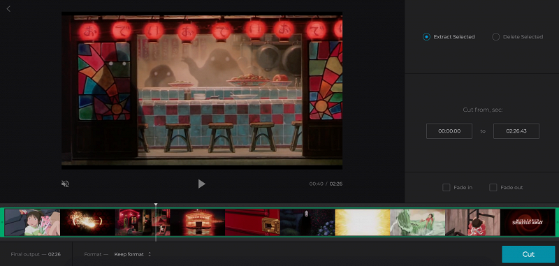 Cut YouTube video you want to copy