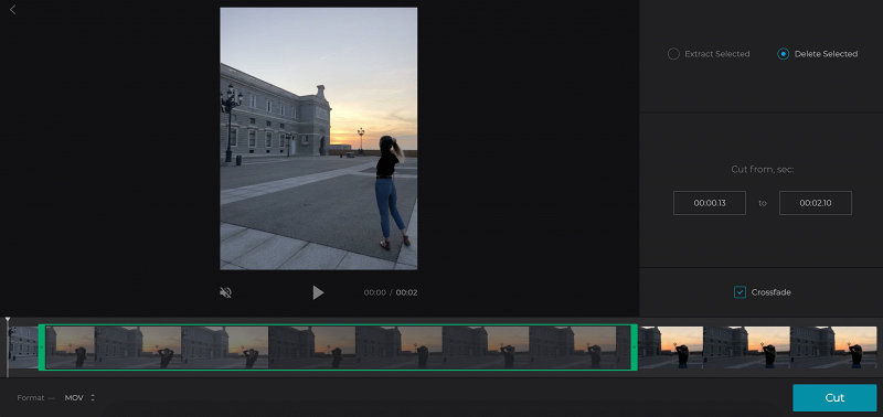 Delete part of Instagram Reels video