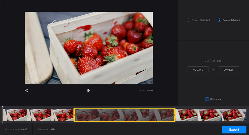 Cut middle part of video Delete unwanted part of video