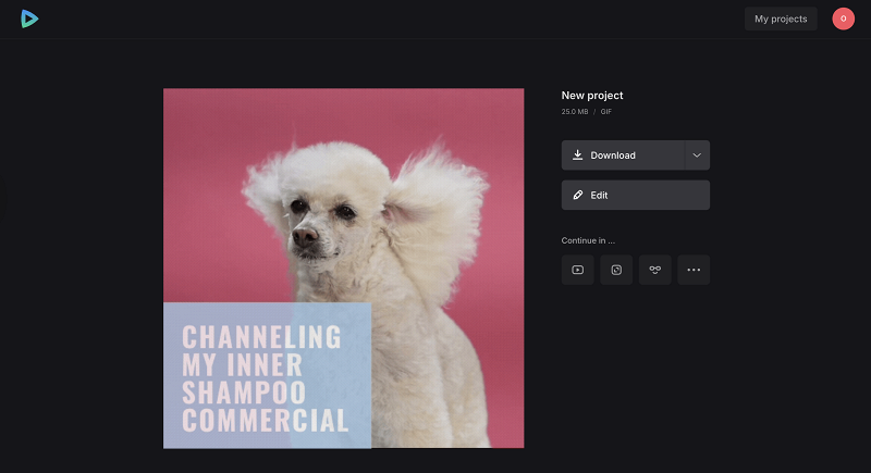 Download file from GIF maker